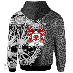 ScotsTee Shop Welsh Moel of Anglesey Coat of Arms Family Crest Wales Hoodie Celtic Dragon With Tree Of Life Hoodie