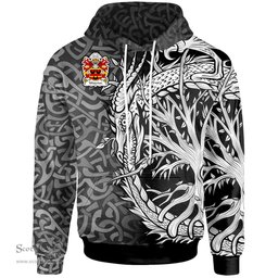 ScotsTee Shop Welsh Waterton of Herefordshire Coat of Arms Family Crest Wales Hoodie Celtic Dragon With Tree Of Life Hoodie