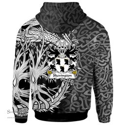 ScotsTee Shop Welsh Skevington of Cheshire Coat of Arms Family Crest Wales Hoodie Celtic Dragon With Tree Of Life Hoodie