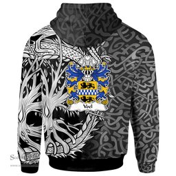 ScotsTee Shop Welsh Voel of Haverfordwest Pembrokeshire Coat of Arms Family Crest Wales Hoodie Celtic Dragon With Tree Of Life Hoodie