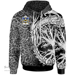 ScotsTee Shop Welsh Voel of Haverfordwest Pembrokeshire Coat of Arms Family Crest Wales Hoodie Celtic Dragon With Tree Of Life Hoodie