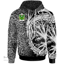 ScotsTee Shop Welsh Owain GWYNEDD Coat of Arms Family Crest Wales Hoodie Celtic Dragon With Tree Of Life Hoodie