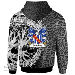 ScotsTee Shop Welsh Stradling of St. Donats Glamorgan Coat of Arms Family Crest Wales Hoodie Celtic Dragon With Tree Of Life Hoodie