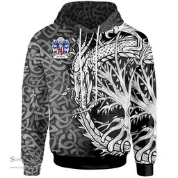 ScotsTee Shop Welsh Stradling of St. Donats Glamorgan Coat of Arms Family Crest Wales Hoodie Celtic Dragon With Tree Of Life Hoodie