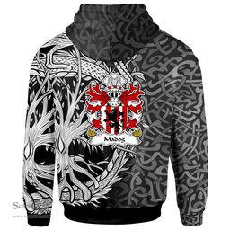 ScotsTee Shop Welsh Madog FYCHAN Coat of Arms Family Crest Wales Hoodie Celtic Dragon With Tree Of Life Hoodie