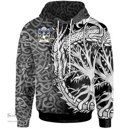 ScotsTee Shop Welsh Landon lords of Llanddewi Monmouthshire Coat of Arms Family Crest Wales Hoodie Celtic Dragon With Tree Of Life Hoodie