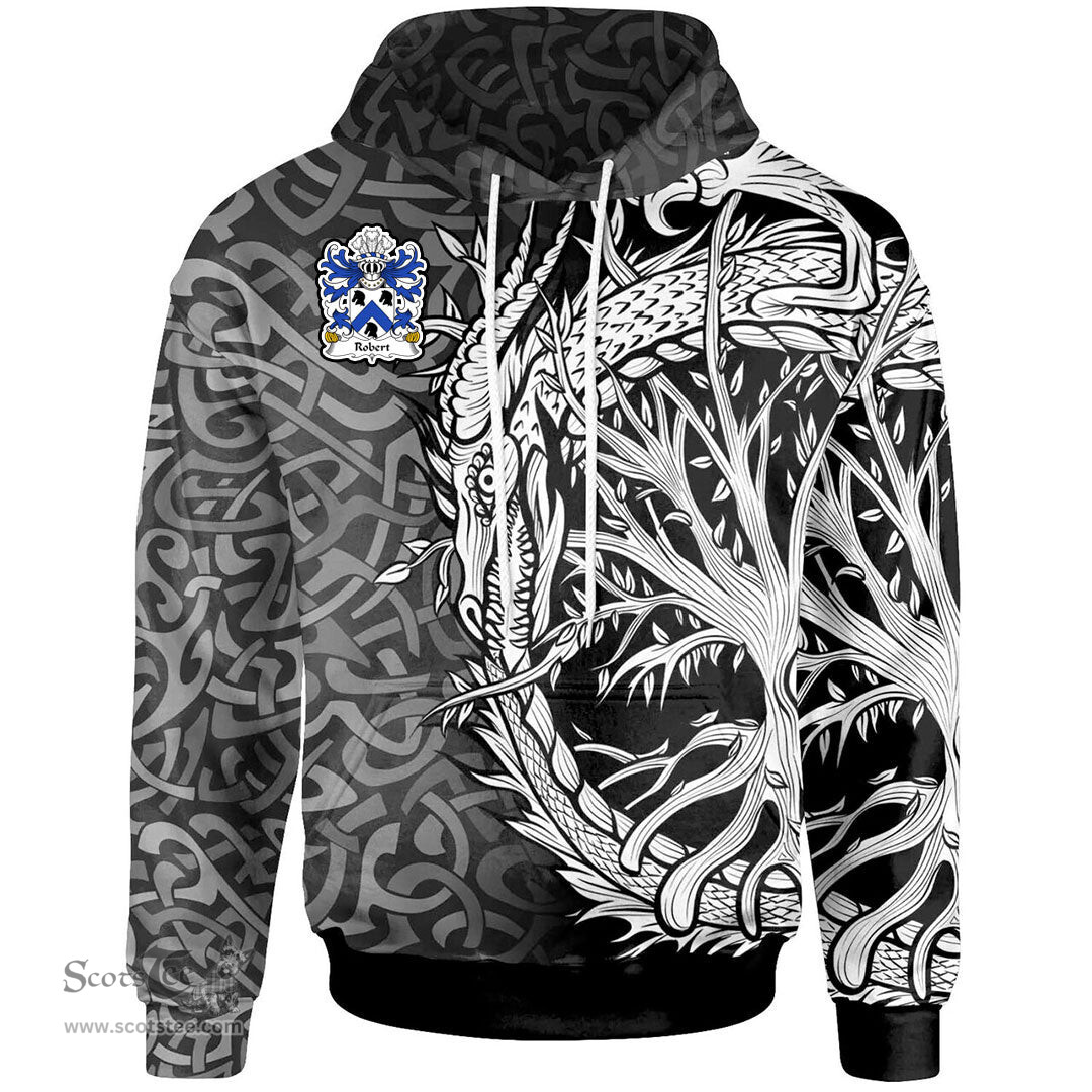 ScotsTee Shop Welsh Robert AP DAFYDD AP RHYS Coat of Arms Family Crest Wales Hoodie Celtic Dragon With Tree Of Life Hoodie
