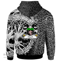 ScotsTee Shop Welsh Marsh of Flint Coat of Arms Family Crest Wales Hoodie Celtic Dragon With Tree Of Life Hoodie