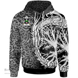 ScotsTee Shop Welsh Marsh of Flint Coat of Arms Family Crest Wales Hoodie Celtic Dragon With Tree Of Life Hoodie