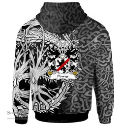 ScotsTee Shop Welsh Powys FADOG Princes of Northern Powys Coat of Arms Family Crest Wales Hoodie Celtic Dragon With Tree Of Life Hoodie
