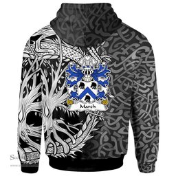 ScotsTee Shop Welsh March AP MEIRCHION Coat of Arms Family Crest Wales Hoodie Celtic Dragon With Tree Of Life Hoodie