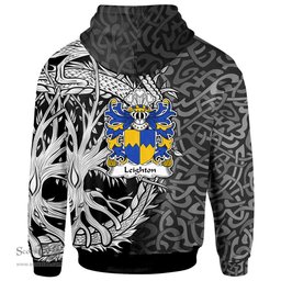ScotsTee Shop Welsh Leighton of Leighton Shropshire Coat of Arms Family Crest Wales Hoodie Celtic Dragon With Tree Of Life Hoodie