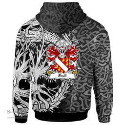 ScotsTee Shop Welsh Skull of Breconshire Coat of Arms Family Crest Wales Hoodie Celtic Dragon With Tree Of Life Hoodie