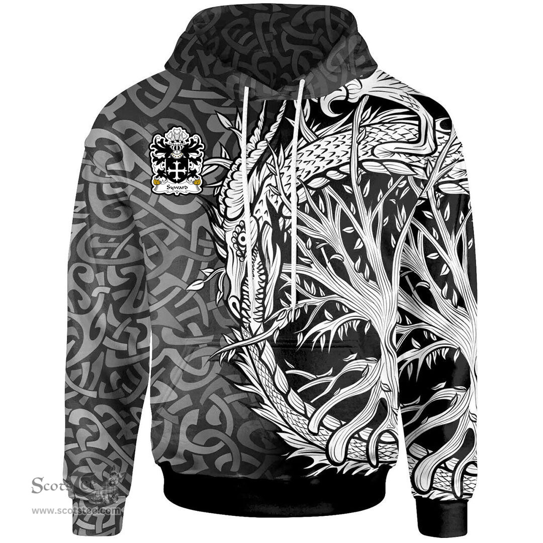 ScotsTee Shop Welsh Syward or Siward lord of Rhutin Glamorgan Coat of Arms Family Crest Wales Hoodie Celtic Dragon With Tree Of Life Hoodie