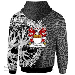 ScotsTee Shop Welsh Whitley of Hawarden Flint Coat of Arms Family Crest Wales Hoodie Celtic Dragon With Tree Of Life Hoodie