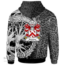 ScotsTee Shop Welsh Stanney of Oswestry Shropshire Coat of Arms Family Crest Wales Hoodie Celtic Dragon With Tree Of Life Hoodie