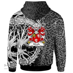 ScotsTee Shop Welsh Wroth of Abergavenny Monmouthshire Coat of Arms Family Crest Wales Hoodie Celtic Dragon With Tree Of Life Hoodie