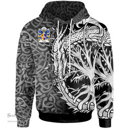 ScotsTee Shop Welsh Young Bishop of St. Davids Coat of Arms Family Crest Wales Hoodie Celtic Dragon With Tree Of Life Hoodie