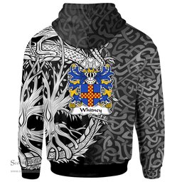 ScotsTee Shop Welsh Whitney of Herefordshire Coat of Arms Family Crest Wales Hoodie Celtic Dragon With Tree Of Life Hoodie