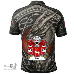 ScotsTee Shop Welsh Bois of Breconshire Coat of Arms Family Crest Wales Polo Shirt Celtic Dragon With Celtic Knot Polo Shirt
