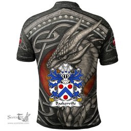 ScotsTee Shop Welsh Baskerville of Eardisley Herefordshire Coat of Arms Family Crest Wales Polo Shirt Celtic Dragon With Celtic Knot Polo Shirt