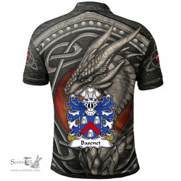ScotsTee Shop Welsh Basenet of Flint Coat of Arms Family Crest Wales Polo Shirt Celtic Dragon With Celtic Knot Polo Shirt