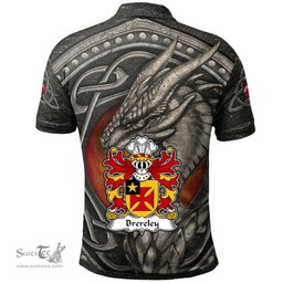 ScotsTee Shop Welsh Brereley or Brierley Coat of Arms Family Crest Wales Polo Shirt Celtic Dragon With Celtic Knot Polo Shirt