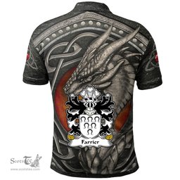 ScotsTee Shop Welsh Farrier of Carmarthenshire Coat of Arms Family Crest Wales Polo Shirt Celtic Dragon With Celtic Knot Polo Shirt
