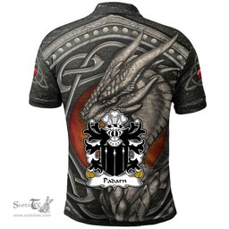 ScotsTee Shop Welsh Padarn PEISRUDD Coat of Arms Family Crest Wales Polo Shirt Celtic Dragon With Celtic Knot Polo Shirt