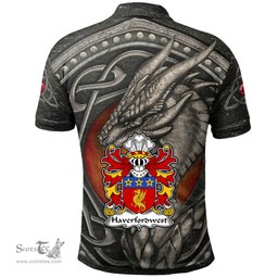 ScotsTee Shop Welsh Haverfordwest priory of Coat of Arms Family Crest Wales Polo Shirt Celtic Dragon With Celtic Knot Polo Shirt
