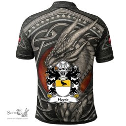 ScotsTee Shop Welsh Hoord Daughter m. Gruffudd Kynaston Coat of Arms Family Crest Wales Polo Shirt Celtic Dragon With Celtic Knot Polo Shirt