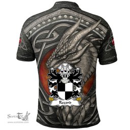 ScotsTee Shop Welsh Record of Tenby Pembrokeshire Coat of Arms Family Crest Wales Polo Shirt Celtic Dragon With Celtic Knot Polo Shirt