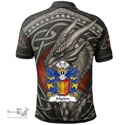 ScotsTee Shop Welsh Mytton lords of Mawddwy Coat of Arms Family Crest Wales Polo Shirt Celtic Dragon With Celtic Knot Polo Shirt