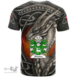ScotsTee Shop Welsh Bleddyn AP MAENYRCH Coat of Arms Family Crest Wales T Shirt Celtic Dragon With Celtic Knot T Shirt