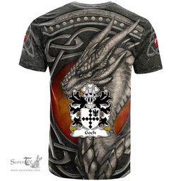ScotsTee Shop Welsh Goch or Gough of Wodberye Devonshire Coat of Arms Family Crest Wales T Shirt Celtic Dragon With Celtic Knot T Shirt