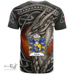 ScotsTee Shop Welsh Carne of Nash and Ewenni Glamorgan Coat of Arms Family Crest Wales T Shirt Celtic Dragon With Celtic Knot T Shirt