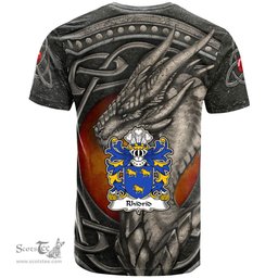 ScotsTee Shop Welsh Rhidrid AB YNYR AP JONAS AP GRONWY Coat of Arms Family Crest Wales T Shirt Celtic Dragon With Celtic Knot T Shirt