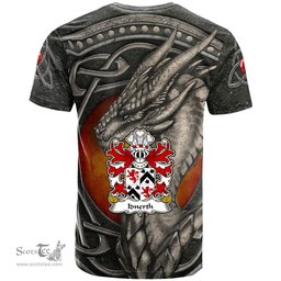 ScotsTee Shop Welsh Idnerth GOCH Ap Cadwagn Coat of Arms Family Crest Wales T Shirt Celtic Dragon With Celtic Knot T Shirt