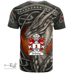 ScotsTee Shop Welsh Turbridge of Llan rhudd Denbighshire Coat of Arms Family Crest Wales T Shirt Celtic Dragon With Celtic Knot T Shirt