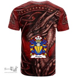 ScotsTee Shop Welsh Bryan Lord of Laugharne Carmanthenshire Coat of Arms Family Crest Wales T Shirt Celtic Red Dragon T Shirt