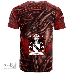 ScotsTee Shop Welsh Adam AB IFOR OF GWENT Coat of Arms Family Crest Wales T Shirt Celtic Red Dragon T Shirt