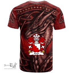 ScotsTee Shop Welsh Boyle Herefordshire m. Hywel Gwyn Coat of Arms Family Crest Wales T Shirt Celtic Red Dragon T Shirt