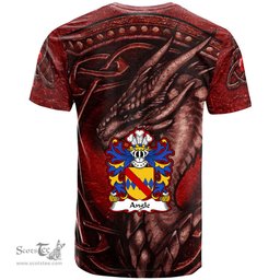 ScotsTee Shop Welsh Angle Pembrokeshire Coat of Arms Family Crest Wales T Shirt Celtic Red Dragon T Shirt