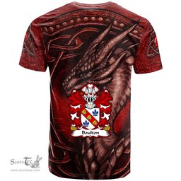 ScotsTee Shop Welsh Boulton of Pembrokeshire Coat of Arms Family Crest Wales T Shirt Celtic Red Dragon T Shirt