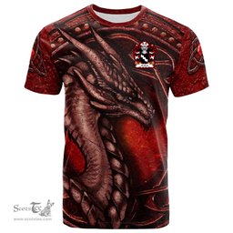 ScotsTee Shop Welsh Arthal or Arthgal Coat of Arms Family Crest Wales T Shirt Celtic Red Dragon T Shirt