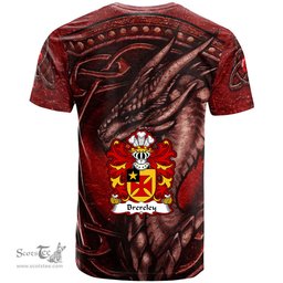 ScotsTee Shop Welsh Brereley or Brierley Coat of Arms Family Crest Wales T Shirt Celtic Red Dragon T Shirt