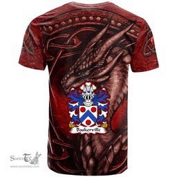 ScotsTee Shop Welsh Baskerville of Eardisley Herefordshire Coat of Arms Family Crest Wales T Shirt Celtic Red Dragon T Shirt
