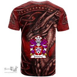 ScotsTee Shop Welsh Exmewe of Ruthin Denbighshire Coat of Arms Family Crest Wales T Shirt Celtic Red Dragon T Shirt