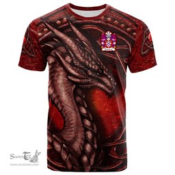 ScotsTee Shop Welsh Exmewe of Ruthin Denbighshire Coat of Arms Family Crest Wales T Shirt Celtic Red Dragon T Shirt