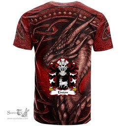 ScotsTee Shop Welsh Einion AP CELYNIN of Llwydiarth Coat of Arms Family Crest Wales T Shirt Celtic Red Dragon T Shirt